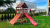 Holzspielplatz mit Häuschen