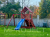 Holzspielplatz mit Häuschen