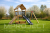 Holzspielplatz mit Häuschen