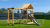 Multifunktionales Spielplatz aus Holz