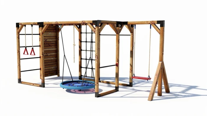 Klettergerüst aus Holz