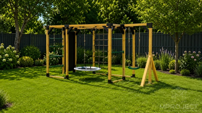 Klettergerüst aus Holz