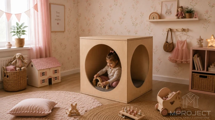 Versteck aus Sperrholz – Kinder-Spielhaus