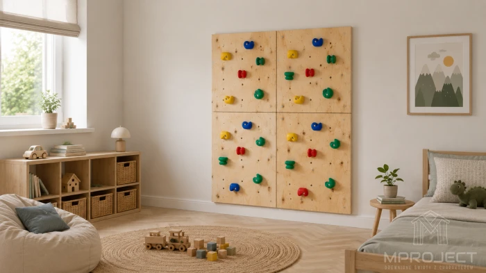 Kletterwand für Kinder aus Sperrholz
