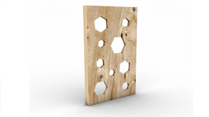 Kletterwand aus Sperrholz für Kinder