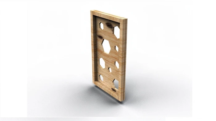Kletterwand aus Sperrholz für Kinder