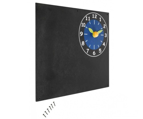 Kreidetafel mit Uhr