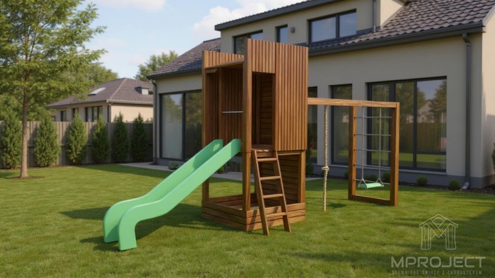 Design Spielplatz aus Holz