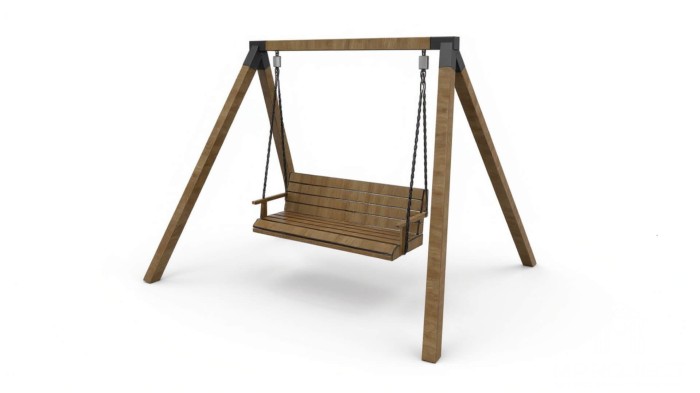 Klassische Gartenschaukel aus Holz