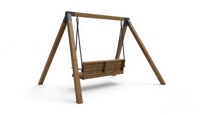 Klassische Gartenschaukel aus Holz
