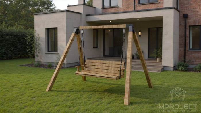 Klassische Gartenschaukel aus Holz
