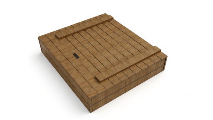 Pädagogischer Sandkasten mit Tafel
