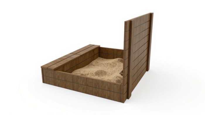 Pädagogischer Sandkasten mit Tafel
