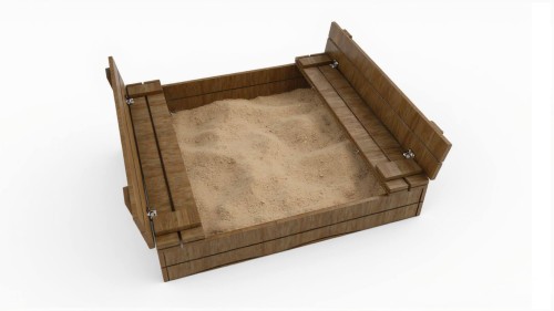 Verschließbarer Sandkasten mit Sitzbank