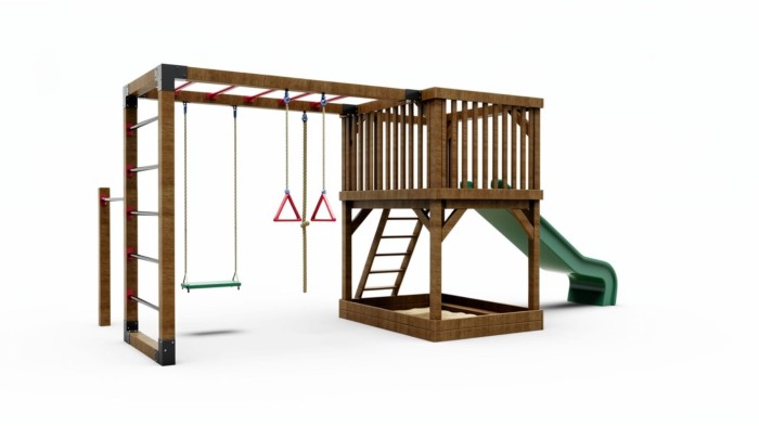 Moderner Spielplatz aus Holz
